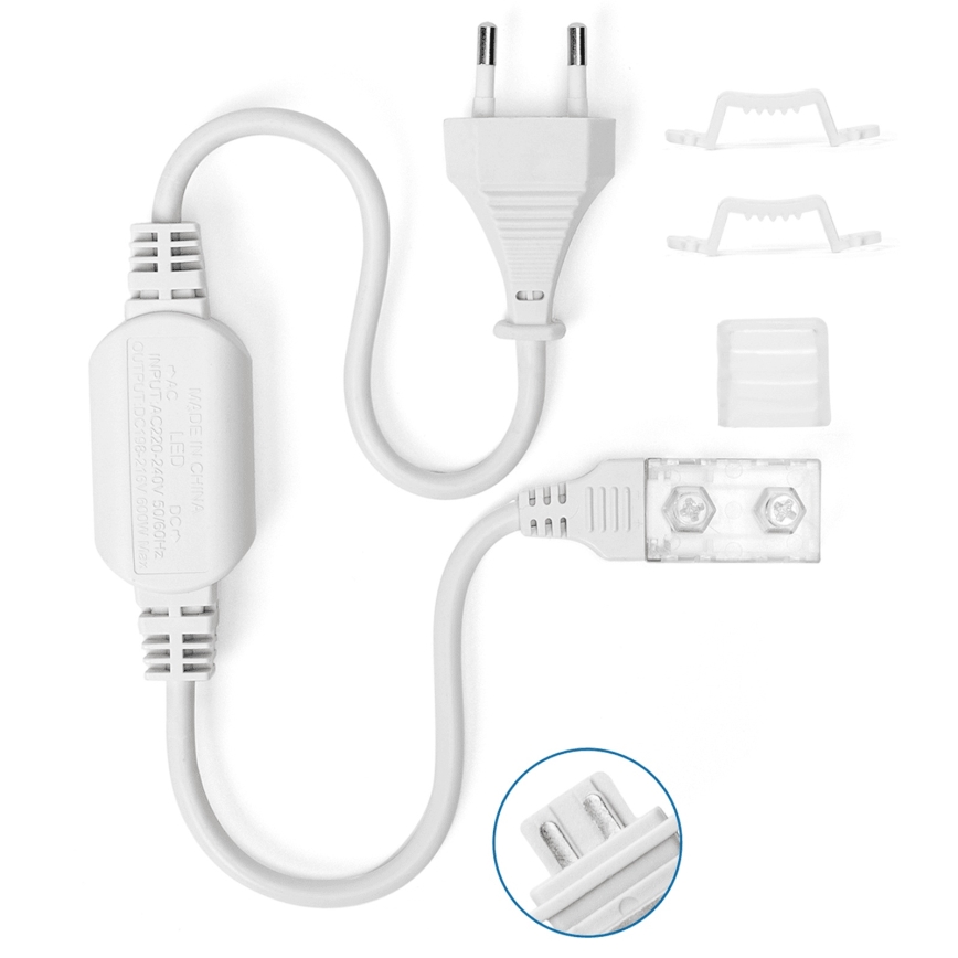 Aigostar - Napájecí zdroj pro LED pásky 10 mm 600W/230V bílá