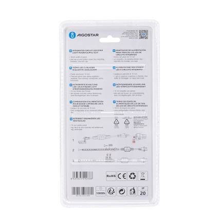 Aigostar - Napájecí zdroj pro LED pásky 10 mm 600W/230V bílá