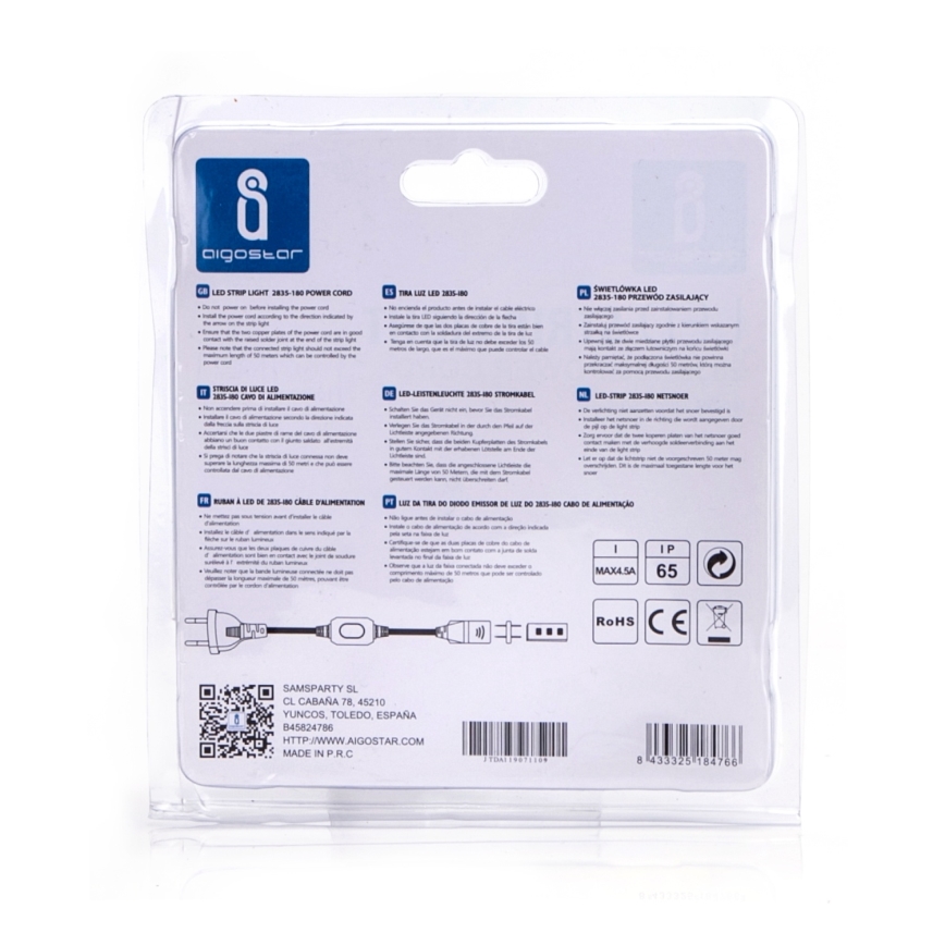 Aigostar - Napájecí zdroj pro LED pásky 1000W/230V bílá