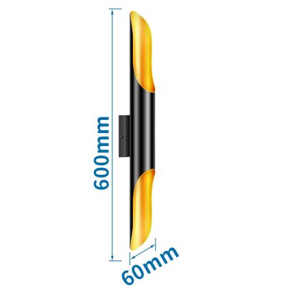 Aigostar - Nástěnné svítidlo 2xE27/60W/230V