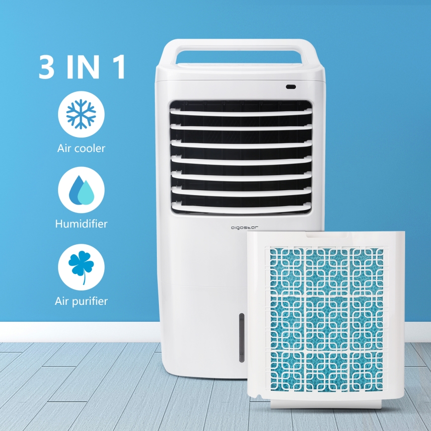 Aigostar - Ochlazovač vzduchu 60W/230V bílá + dálkové ovládání
