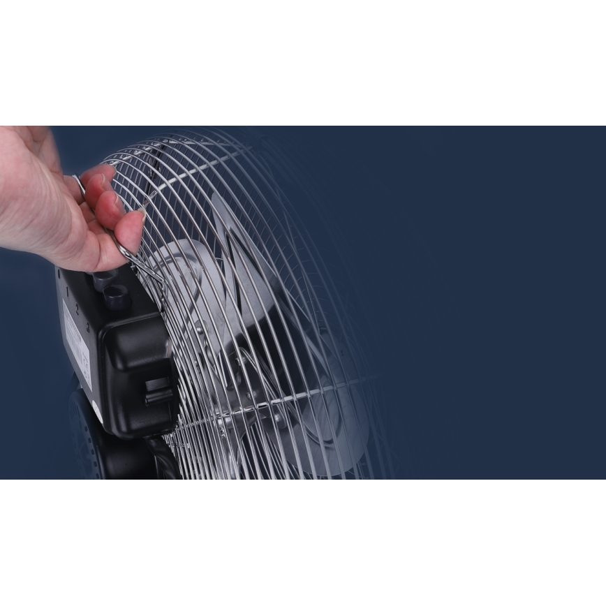 Aigostar - Podlahový ventilátor 100W/230V lesklý chrom