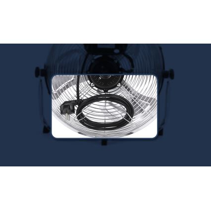 Aigostar - Podlahový ventilátor 100W/230V lesklý chrom