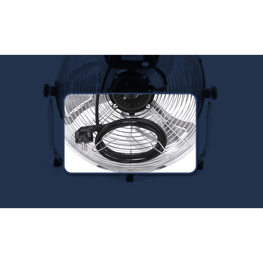 Aigostar - Podlahový ventilátor 100W/230V lesklý chrom