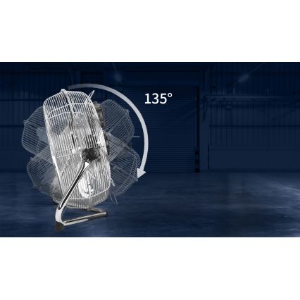 Aigostar - Podlahový ventilátor 100W/230V lesklý chrom