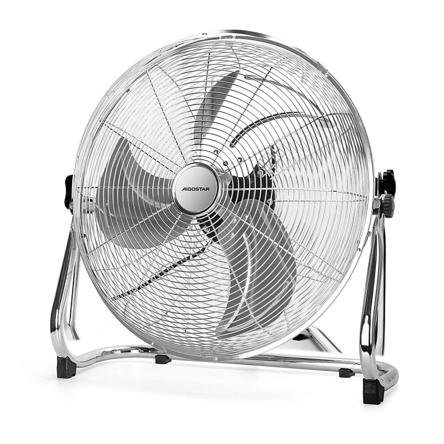Aigostar - Podlahový ventilátor 100W/230V lesklý chrom