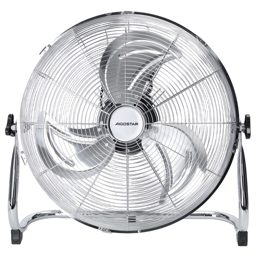 Aigostar - Podlahový ventilátor 100W/230V pr. 54 cm lesklý chrom