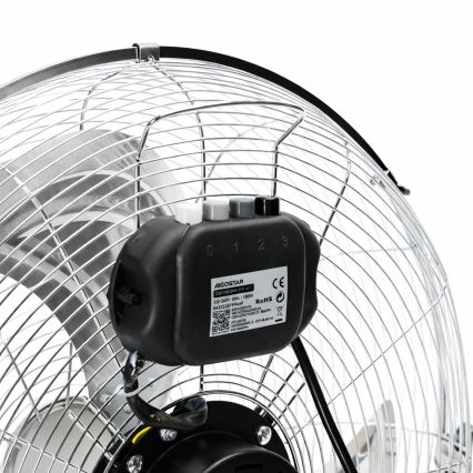 Aigostar - Podlahový ventilátor 100W/230V pr. 54 cm lesklý chrom