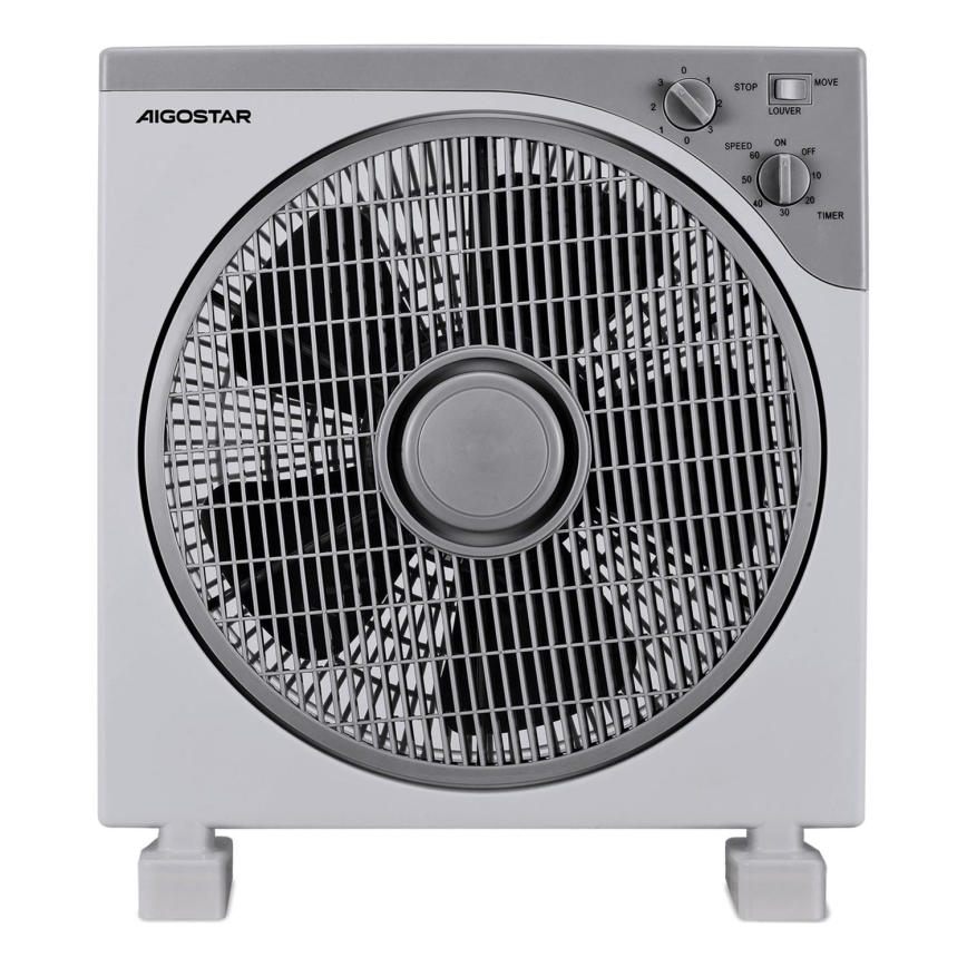 Aigostar - Podlahový ventilátor 35W/230V pr. 30 cm bílá/šedá