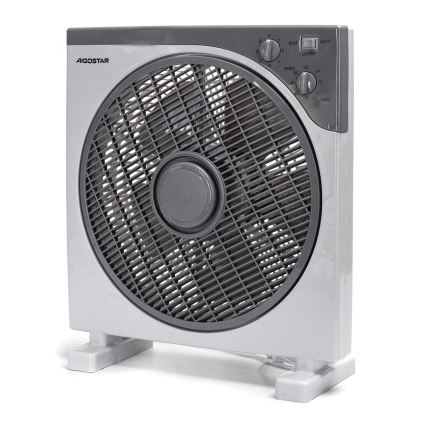 Aigostar - Podlahový ventilátor 35W/230V pr. 30 cm bílá/šedá
