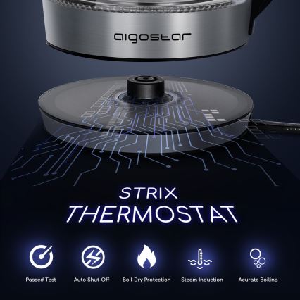 Aigostar - Rychlovarná konvice s filtrem 1,7 l 2200W/230V