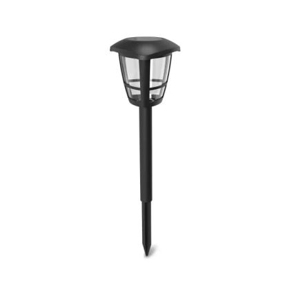 Aigostar - SADA 12x LED Solární lampa LED/0,06W/2V 33,8 cm 6500K 100 mAh IP44 černá