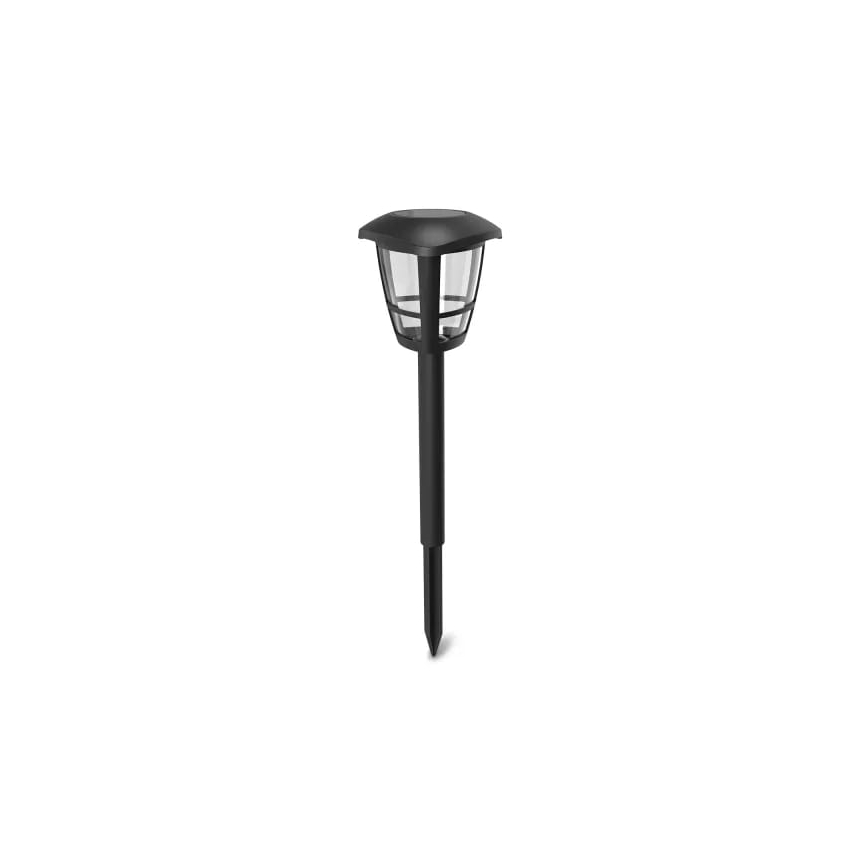 Aigostar - SADA 12x LED Solární lampa LED/0,06W/2V 33,8 cm 6500K 100 mAh IP44 černá