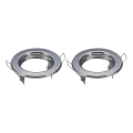 Aigostar - SADA 2x Rámeček pro podhledové svítidlo GU10 pr. 8 cm lesklý chrom