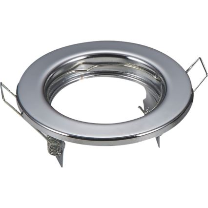 Aigostar - SADA 2x Rámeček pro podhledové svítidlo GU10 pr. 8 cm lesklý chrom