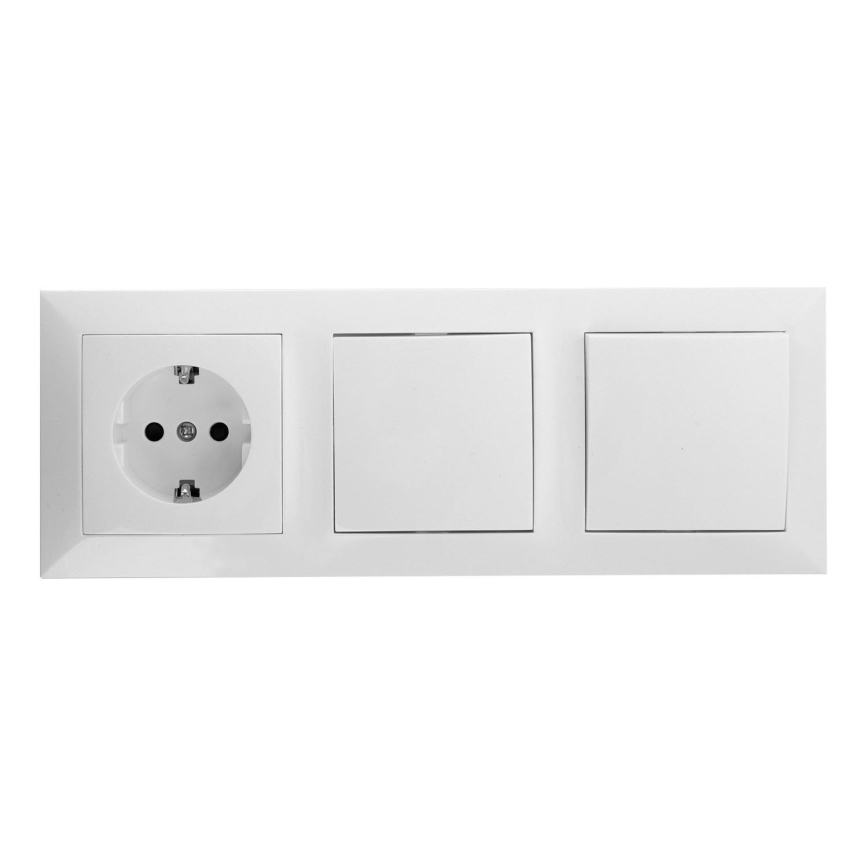 Aigostar - SADA 2x Spínač domovní se zásuvkou 1x16A/250V SCHUKO
