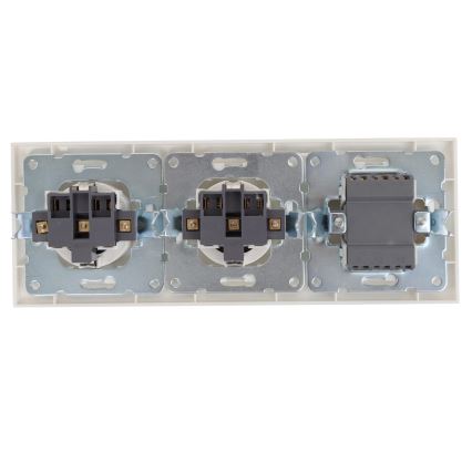 Aigostar - SADA 2x Zásuvka se spínačem 2x16A/250V SCHUKO