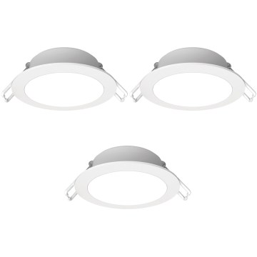 Aigostar - SADA 3x LED Koupelnové podhledové svítidlo LED/4,8W/230V IP65 bílá