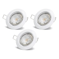 Aigostar - SADA 3x LED Podhledové svítidlo 1xGU10/4,5W/230V 4000K bílá