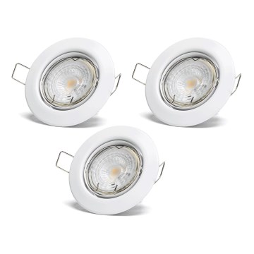 Aigostar - SADA 3x LED Podhledové svítidlo 1xGU10/4,5W/230V 4000K bílá