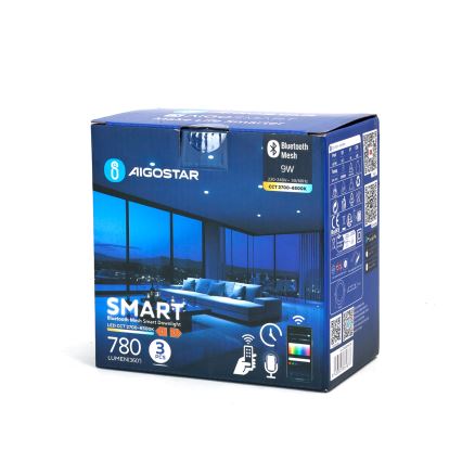 Aigostar - SADA 3x LED Stmívatelné podhledové svítidlo MESH LED/9W/230V 2700K-6500K pr. 14,5 cm