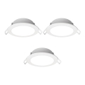 Aigostar - SADA 3x LED Venkovní podhledové svítidlo LED/4,8W/230V 3000K IP65 bílá