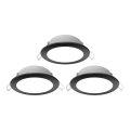 Aigostar - SADA 3x LED Venkovní podhledové svítidlo LED/4,8W/230V 4000K IP65 černá
