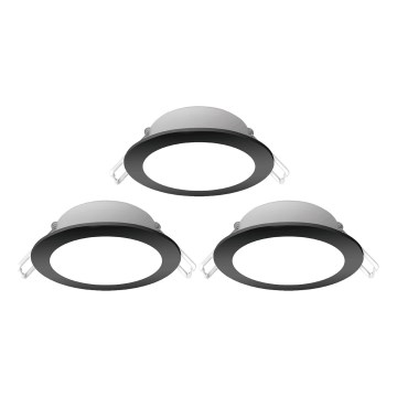Aigostar - SADA 3x LED Venkovní podhledové svítidlo LED/4,8W/230V 6500K IP65 černá