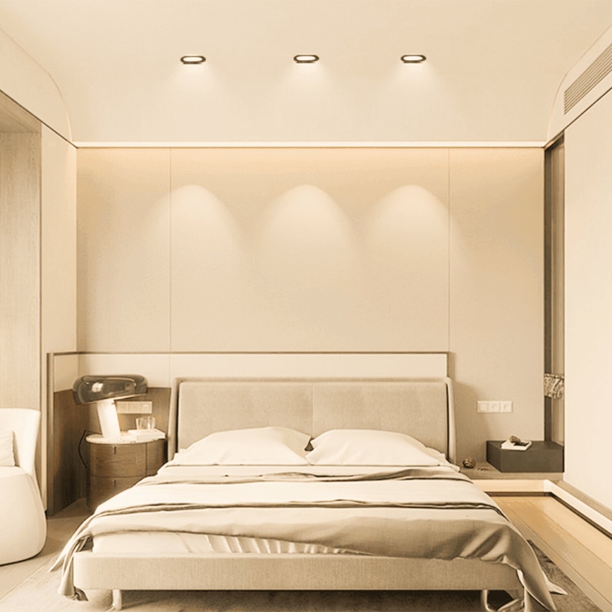 Aigostar - SADA 3x LED Koupelnové podhledové svítidlo LED/4,8W/230V 3000K IP65 černá