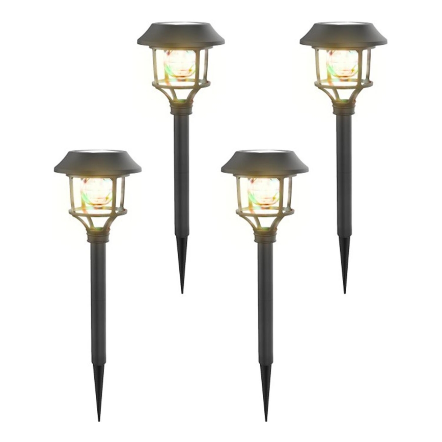 Aigostar - SADA 4x LED RGB Solární lampa LED/0,2W/2V 40 mAh IP44