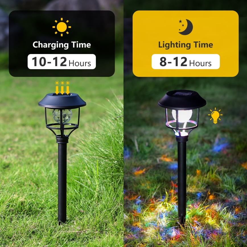 Aigostar - SADA 4x LED RGB Solární lampa LED/0,2W/2V IP44
