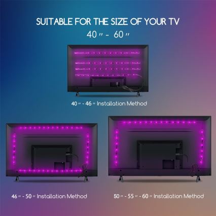 Aigostar - SADA 4x LED RGB Stmívatelný pásek 0,5m LED/2,5W/5V IP65 +DO