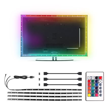 Aigostar - SADA 4x LED RGB Stmívatelný pásek 0,5m LED/2,5W/5V IP65 +DO