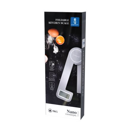 Aigostar - Skládací kuchyňská váha 5kg matný chrom