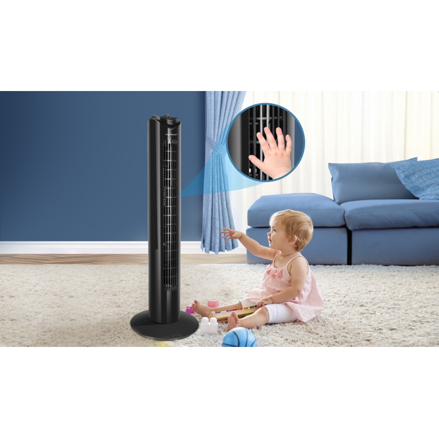Aigostar - Sloupový ventilátor 45W/230V černá