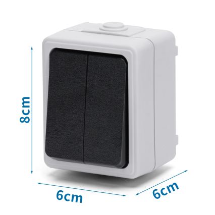 Aigostar - Spínač domovní sériový 250V/10A IP54