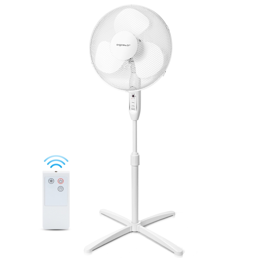 Aigostar - Stojanový ventilátor 40W/230V 120 cm bílá