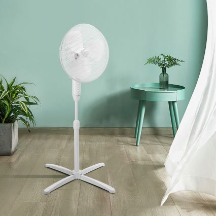 Aigostar - Stojanový ventilátor 45W/230V 120 cm bílá