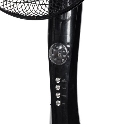 Aigostar - Stojanový ventilátor 50W/230V 130 cm černá + dálkové ovládání