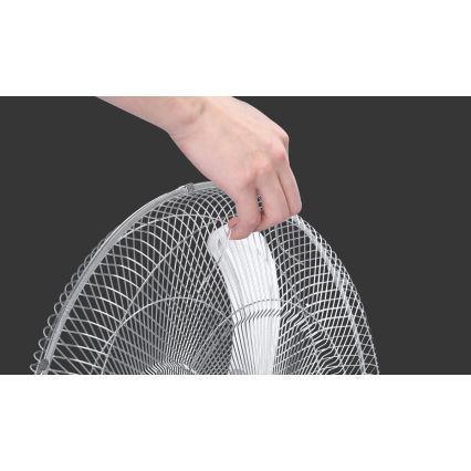 Aigostar - Stojanový ventilátor 50W/230V pr. 50 cm chrom/černá