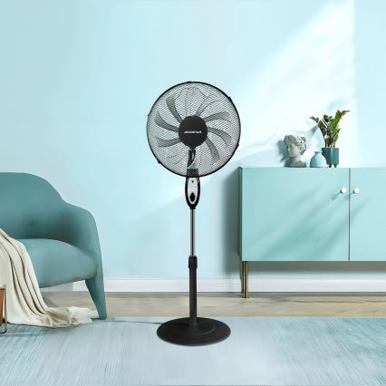 Aigostar - Stojanový ventilátor 55W/230V 130 cm černá + dálkové ovládání