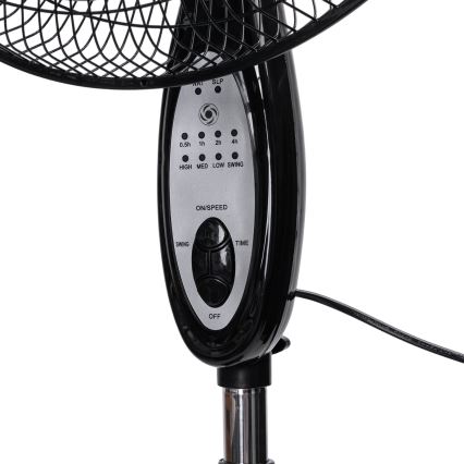 Aigostar - Stojanový ventilátor 60W/230V 130 cm černá + dálkové ovládání