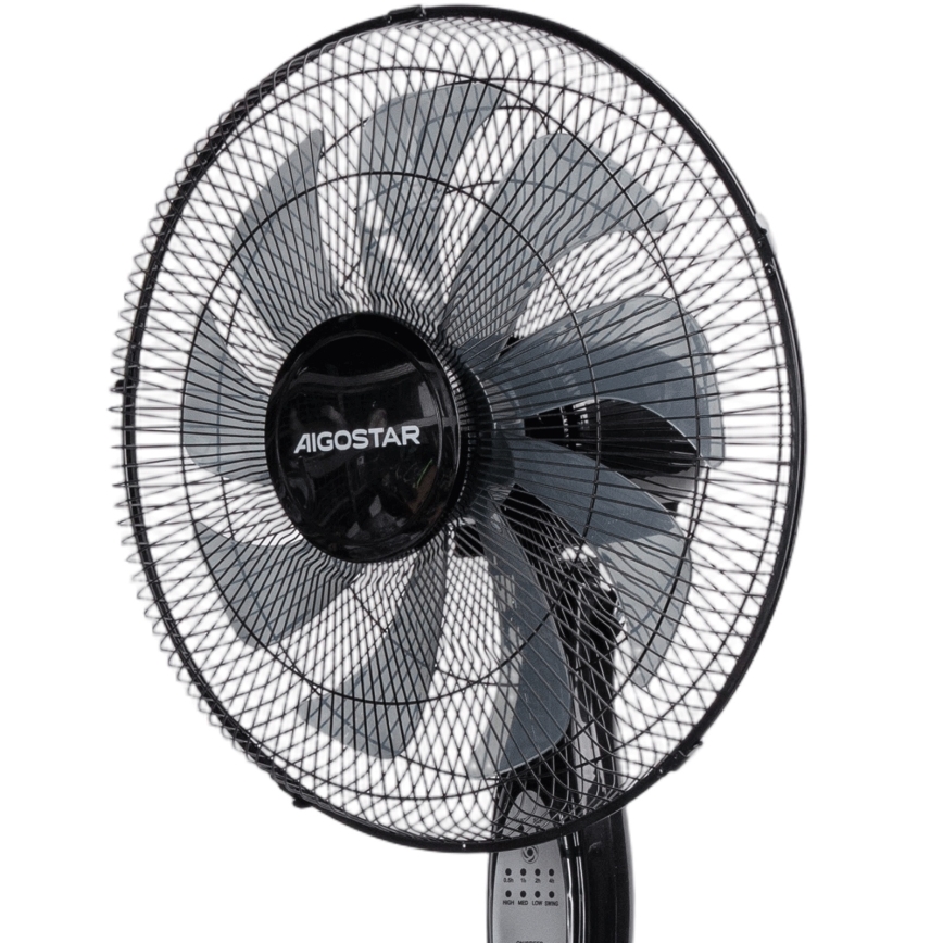 Aigostar - Stojanový ventilátor 60W/230V 130 cm černá + dálkové ovládání