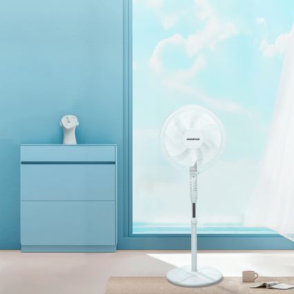 Aigostar - Stojanový ventilátor 60W/230V pr. 42 cm bílá + DO