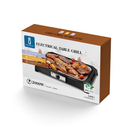 Aigostar - Stolní elektrický gril 2000W/230V