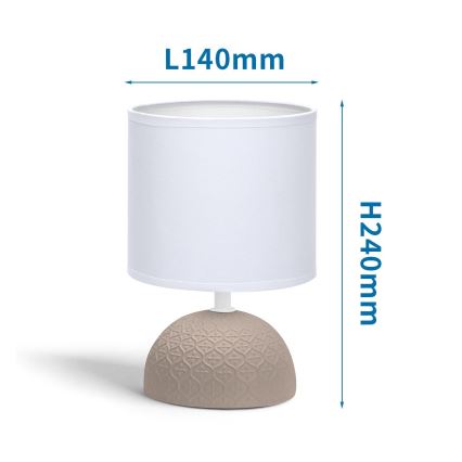 Aigostar - Stolní lampa 1xE14/40W/230V hnědá/bílá