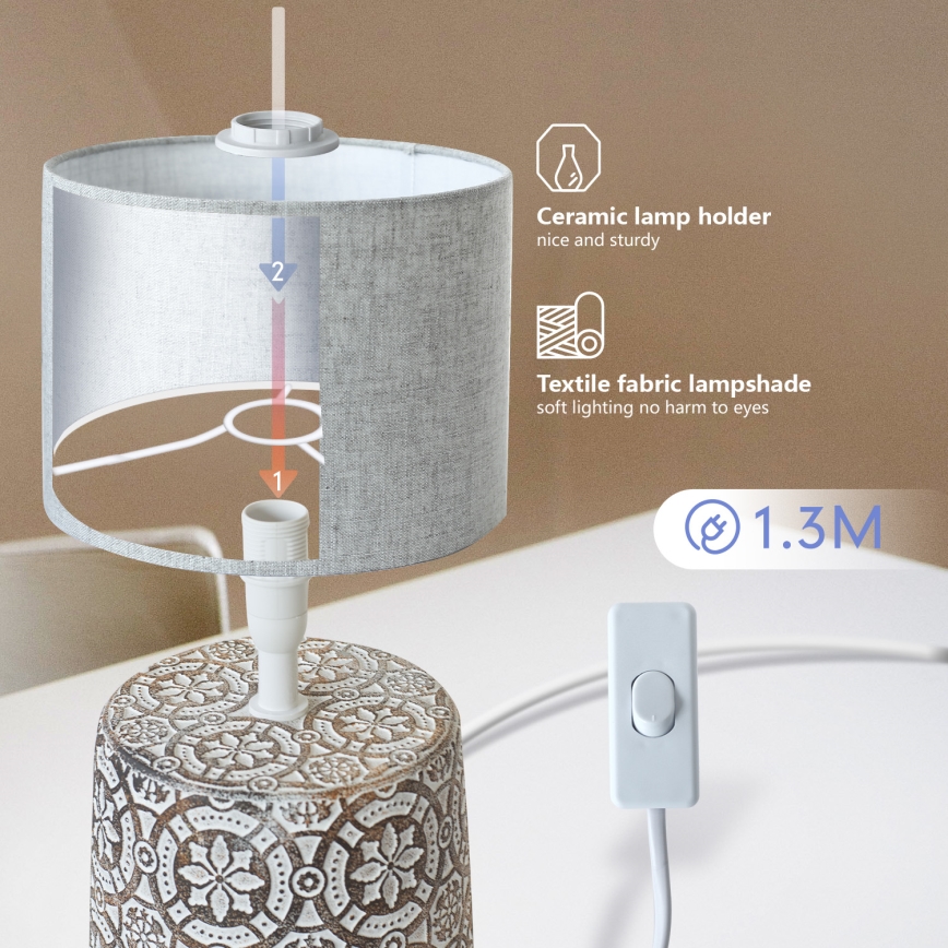 Aigostar - Stolní lampa 1xE14/40W/230V