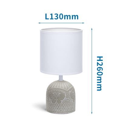 Aigostar - Stolní lampa 1xE14/40W/230V šedá/bílá