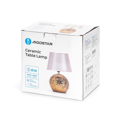 Aigostar - Stolní lampa 1xE14/40W/230V zlatá