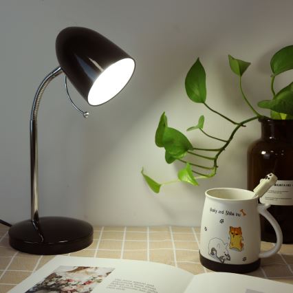 Aigostar - Stolní lampa 1xE27/36W/230V černá/lesklý chrom